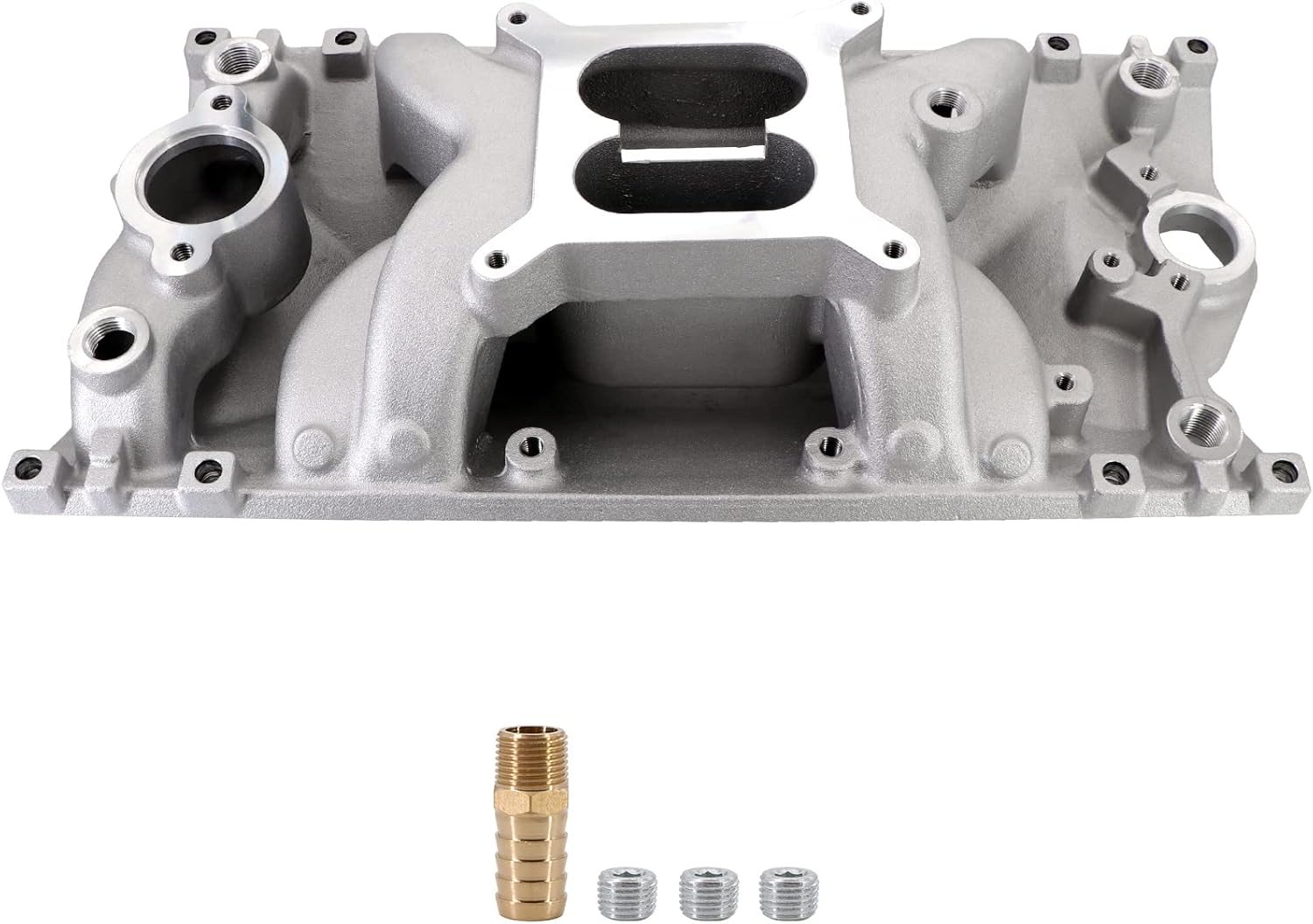 Dokili Aluminum Intake Manifold Small Block Air Gap for SBC Vortec 350 1996-up
