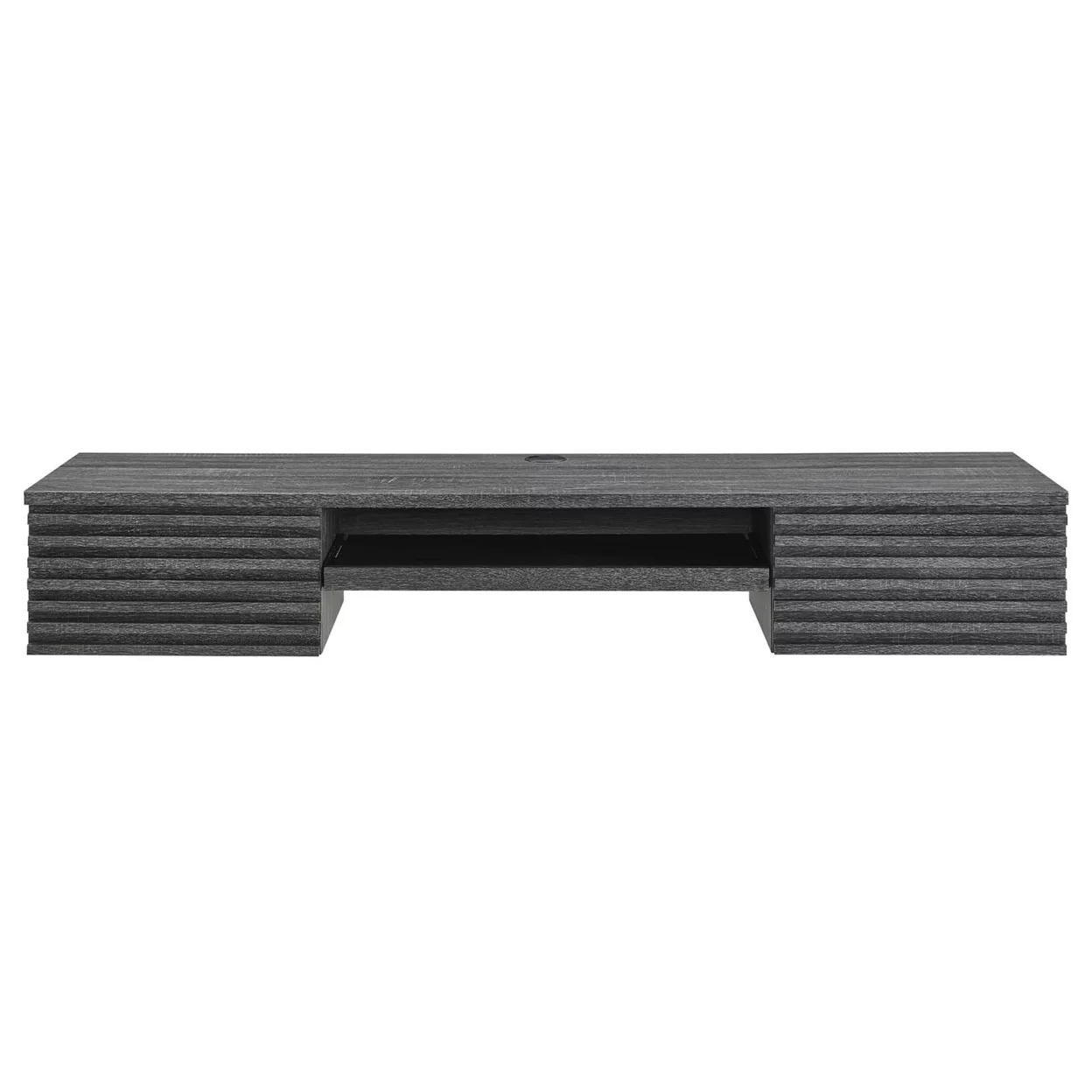 Render Wall Mount Wood Office Desk Charcoal