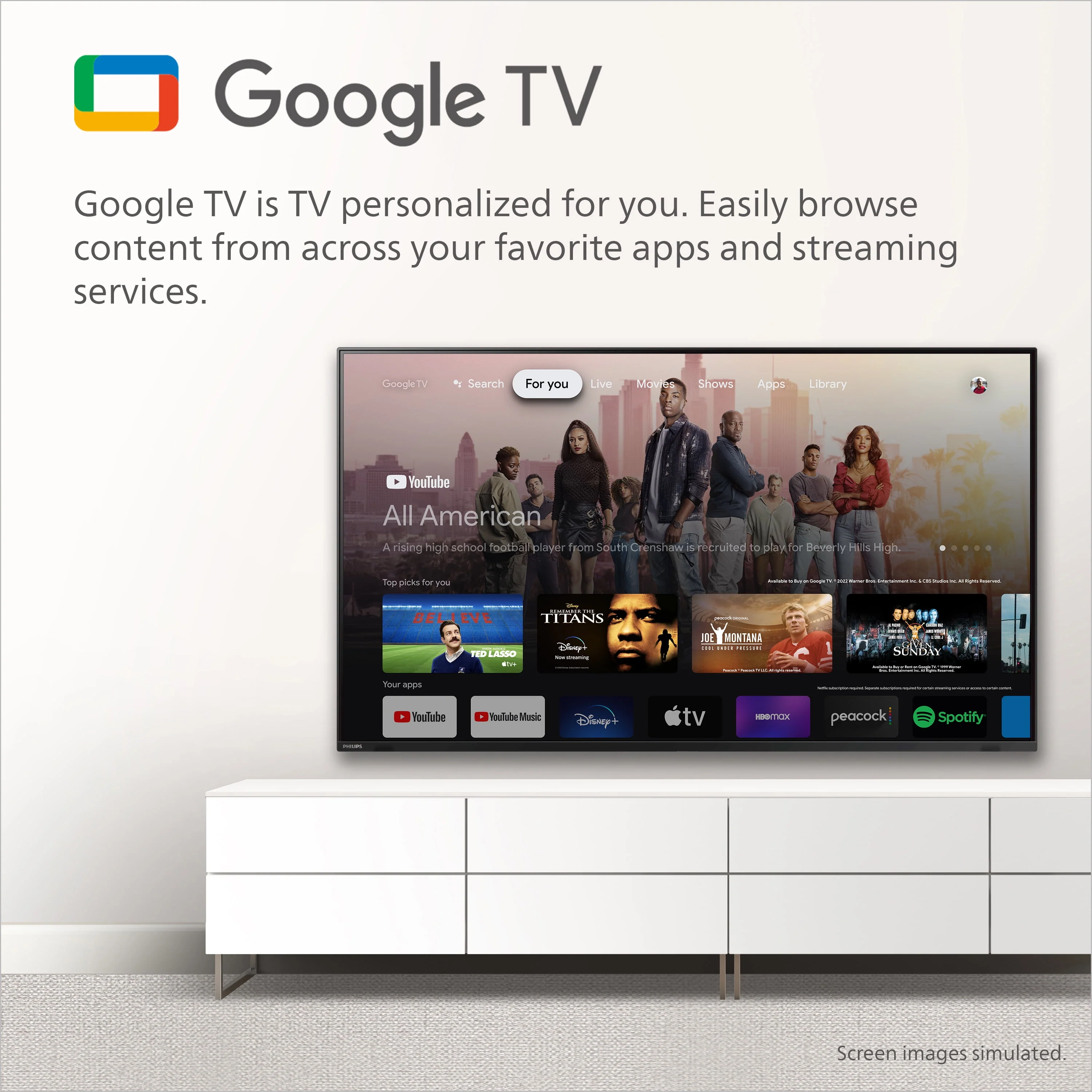Philips 55 Class 4K Ultra HD (2160p) Google Smart LED TV (55PUL7552/F7)