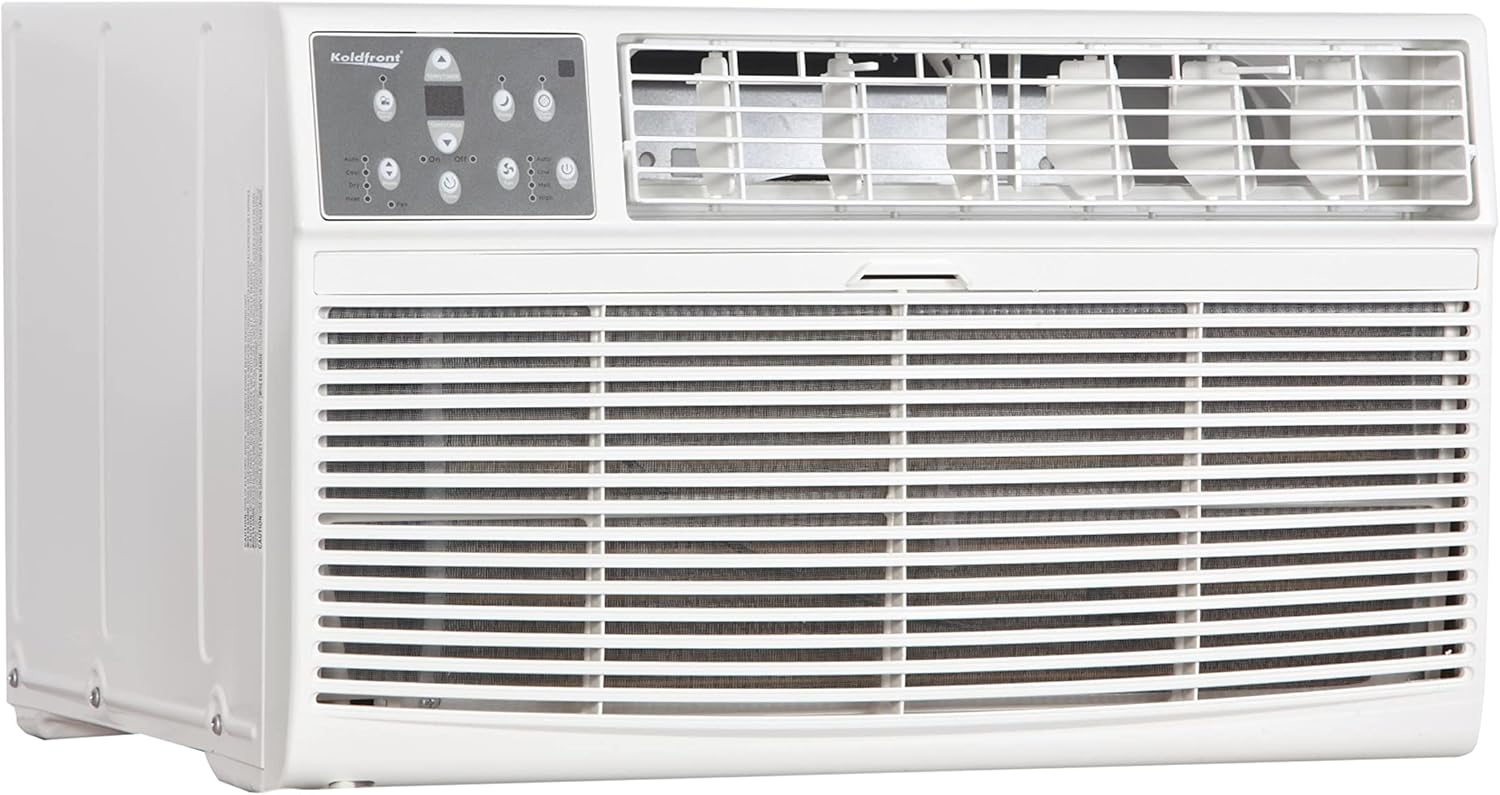 Koldfront WTC10001W 10000 BTU 208/230V Through the Wall Air Conditioner with 10600 BTU Heater with Remote