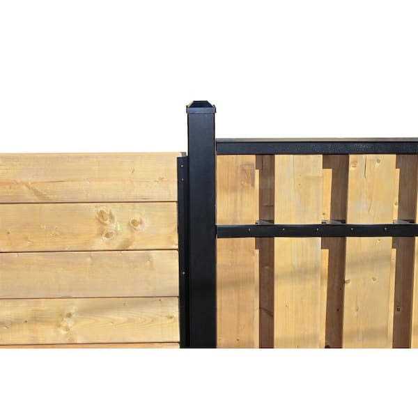 Slipfence 4 in. x 4 in. x 124 in. Black Aluminum Fence Post Includes Post Cap - Shop Hardware Tools Online Store