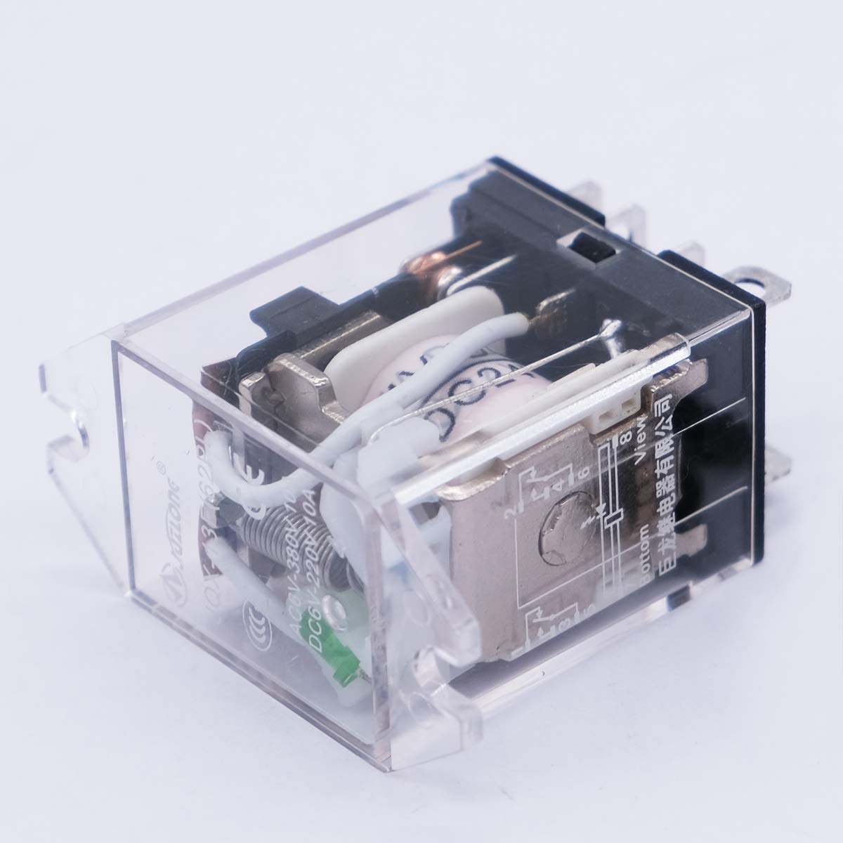 mxuteuk 2pcs DC 24V Coil Relay 8 Pin 10A DPDT LED Indicator Electromagnetic Power Relay General Purpose JQX-13F-DZ-DC24V Pack of 2