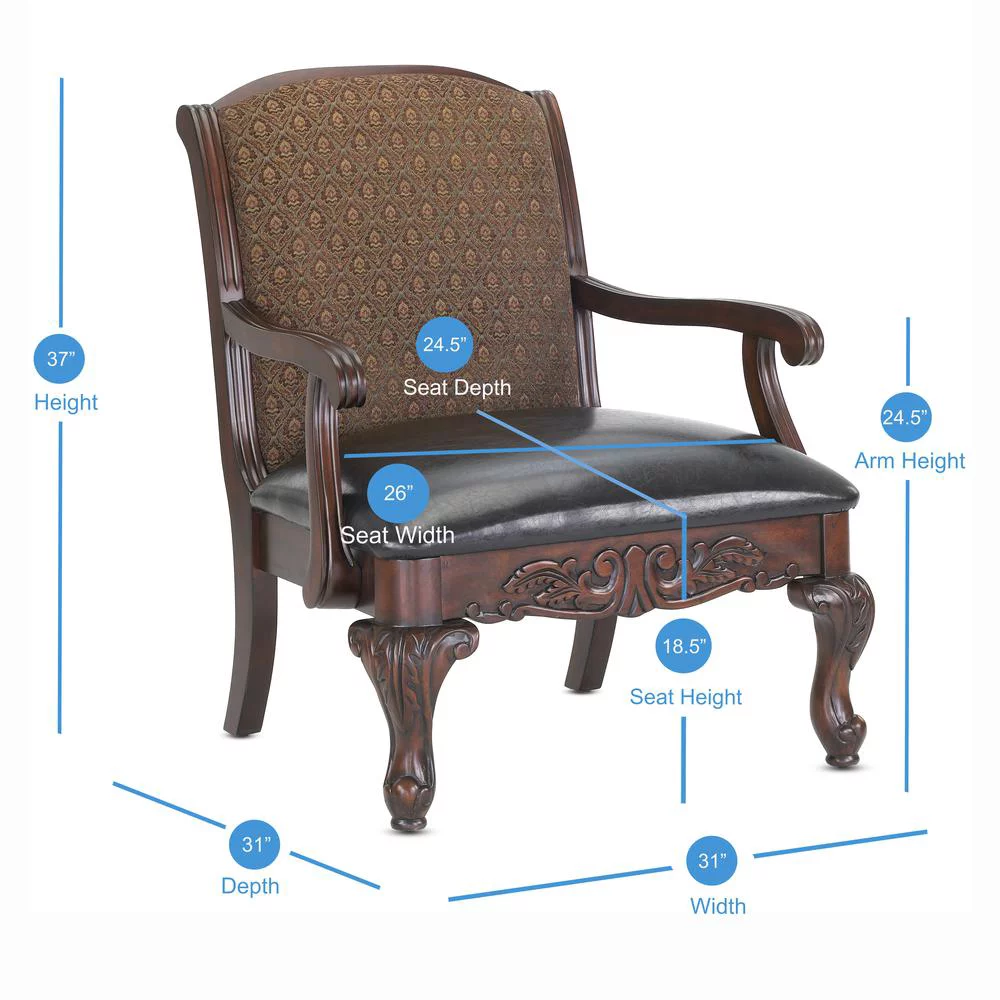 Comfort Pointe Arm Chair-Color:Liza Brown