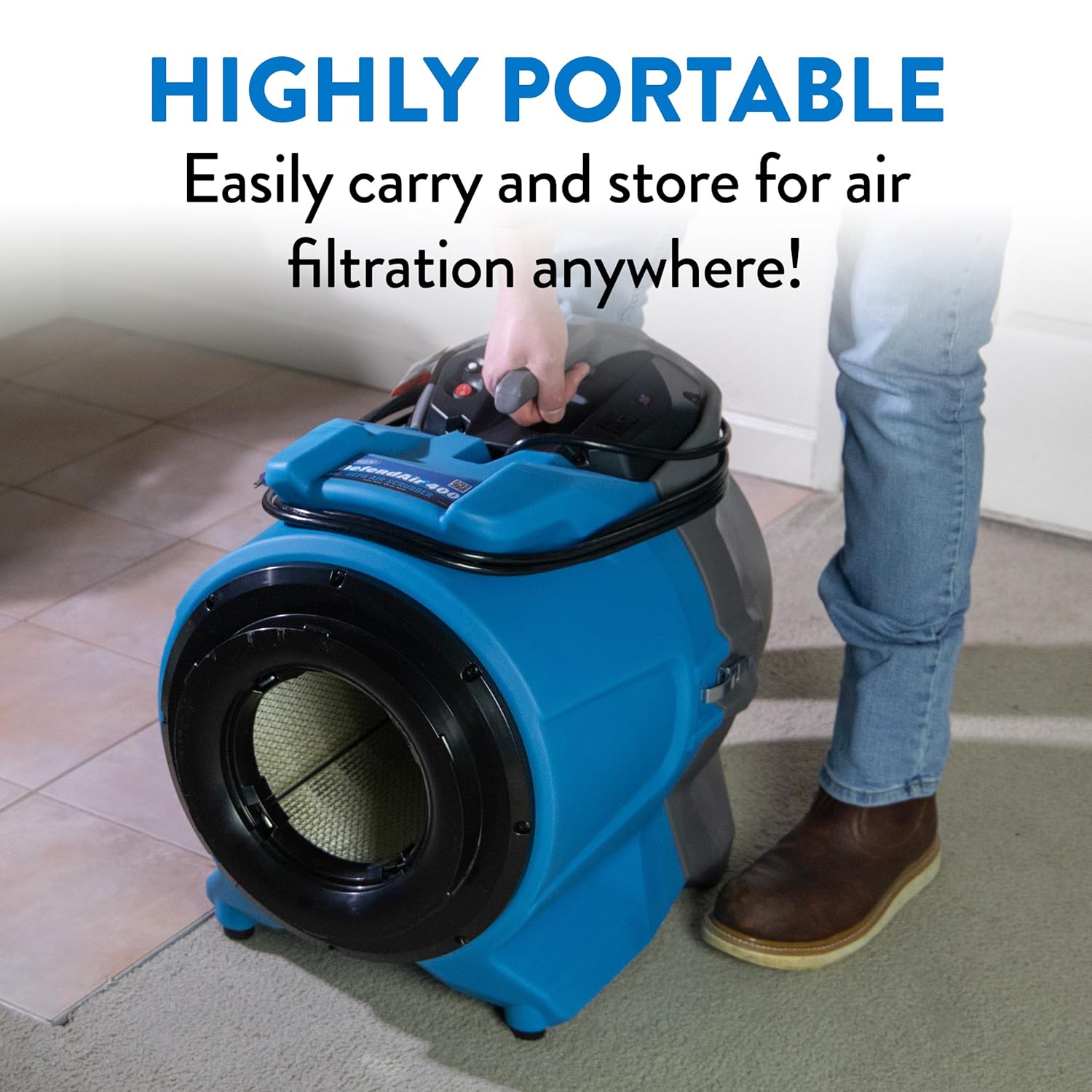 Dri-Eaz DefendAir HEPA 400 Air Scrubber, Air Filtration System, Up to 400 CFM