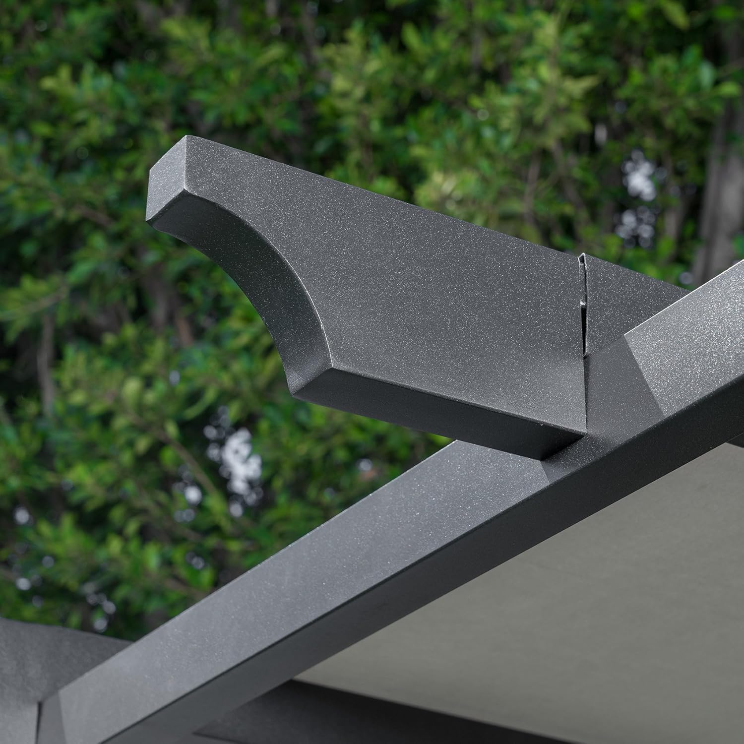 Hanover HAN 8 x 10 Ft. Metal Pergola with an Adjustable Gray Outdoor Canopy, Steel