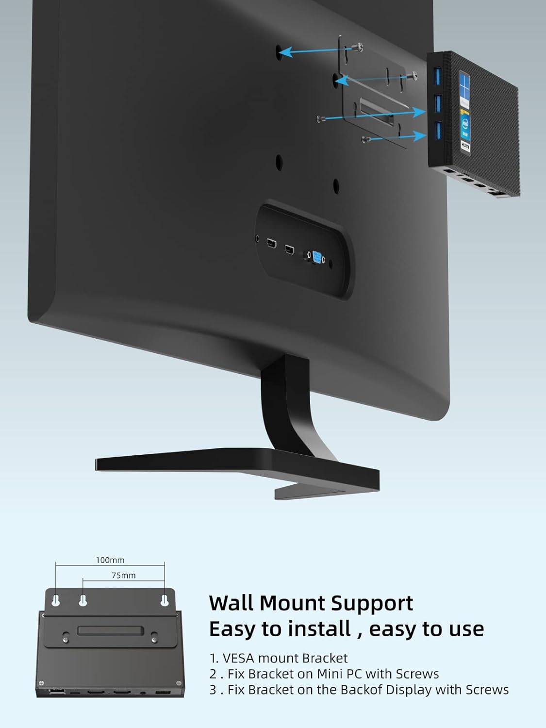 MeLE Mini PC Quieter2Q Fanless Windows 11 Pro Portable Desktop Micro Computer J4125 8G 256GB 4K Dual HDMI Gigabit Ethernet Small Form Factor pc for Home Office School Business Media Industry IoT Etc.