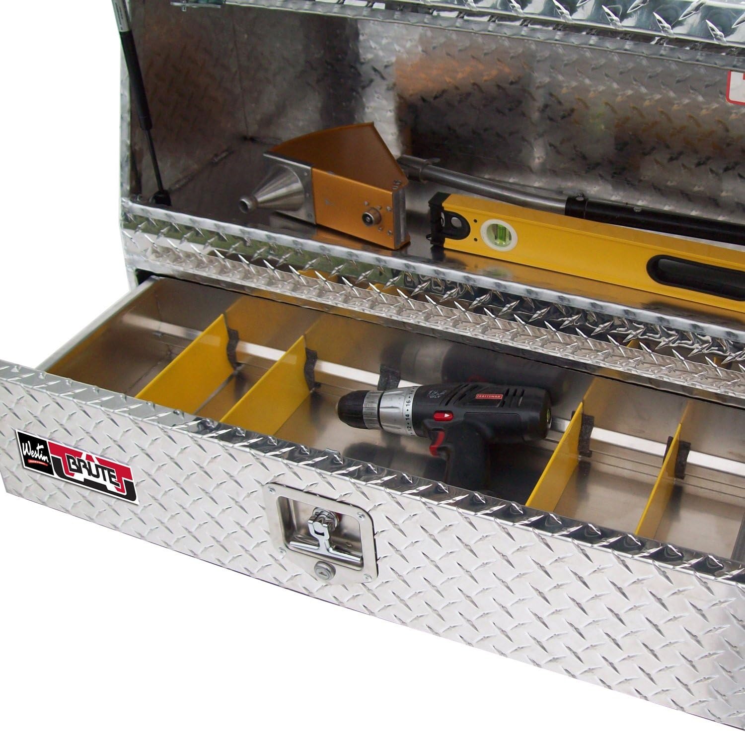 Westin Brute 80-TBS200-48-BD Pro Series 48" Contractor TopSider Tool Box with Doors & Drawers, Polished Aluminum