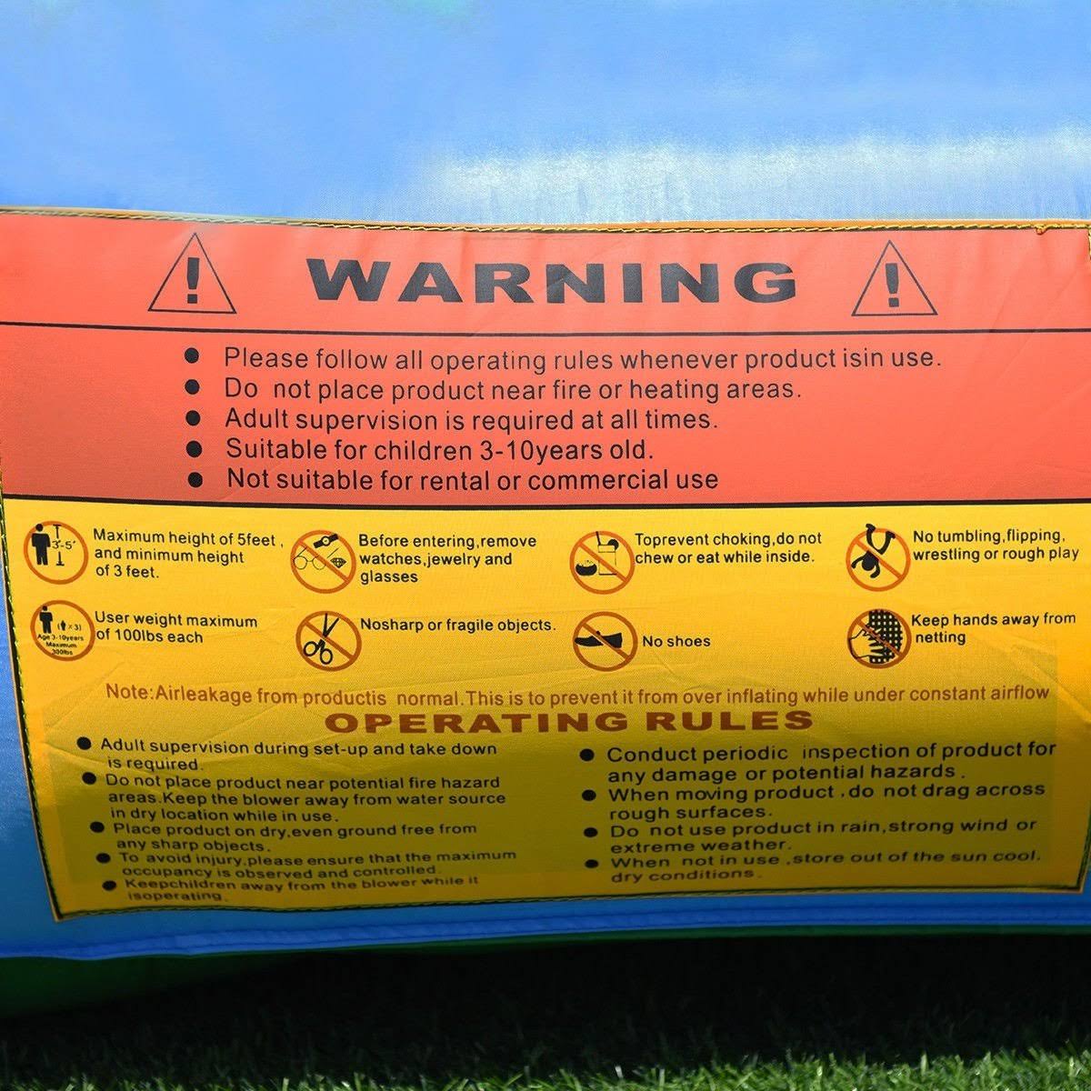 Costway Inflatable Bounce House Castle Jumper Without Blower