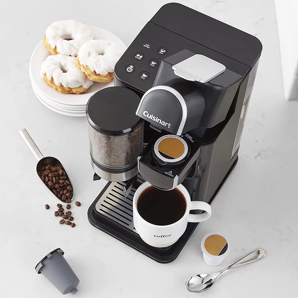 DGB-2 Grind and Brew Single-Serve Coffeemaker Bundle with Victor Allen Colombian Single Serve Brew Cups of Coffee 3 K-Cups