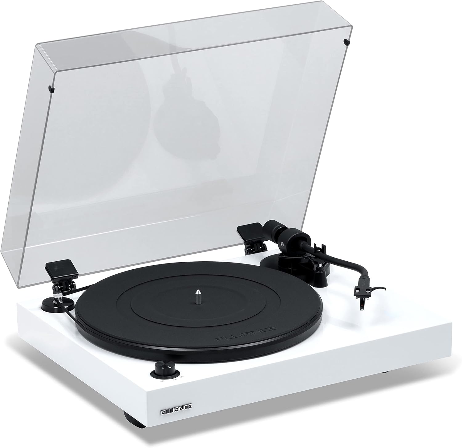 Fluance RT82 Reference High Fidelity Vinyl Turntable Record Player with Ortofon OM10 Cartridge, Speed Control Motor, Solid Wood Plinth, Vibration Isolation Feet - Bamboo