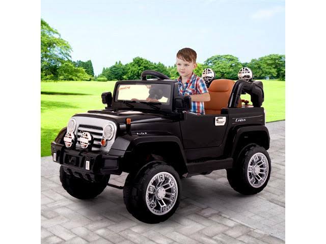 Tobbi Kids Ride on Jeep Style Truck 12V Battery Powered Electric Car w/Remote Control Black