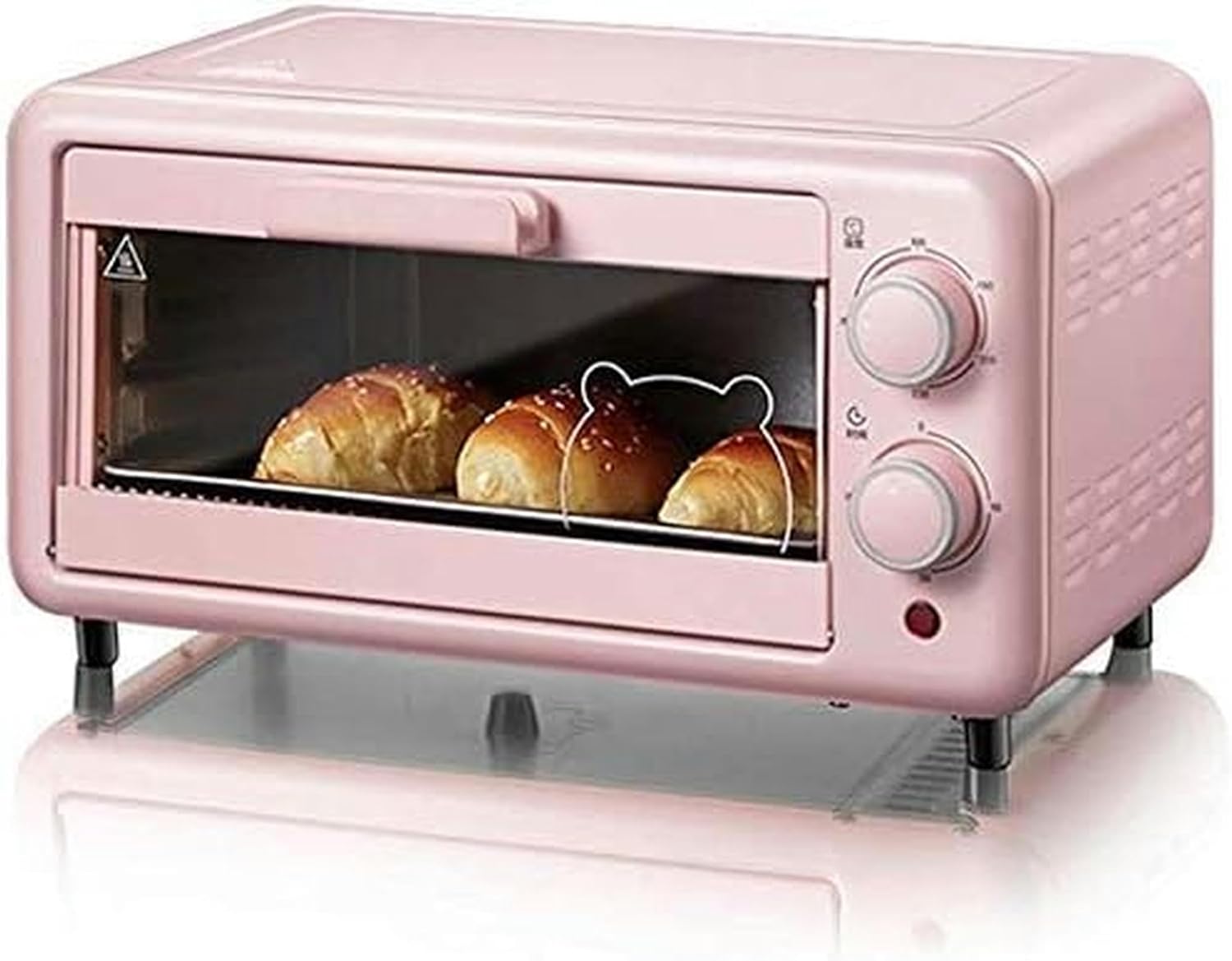 MINI ELECTRIC OVEN - Pink Expansion 11l2 Layers Small Small Galvanized Leaf Multifunction Leaf, 38.1x28.8x20.9cm Toaster
