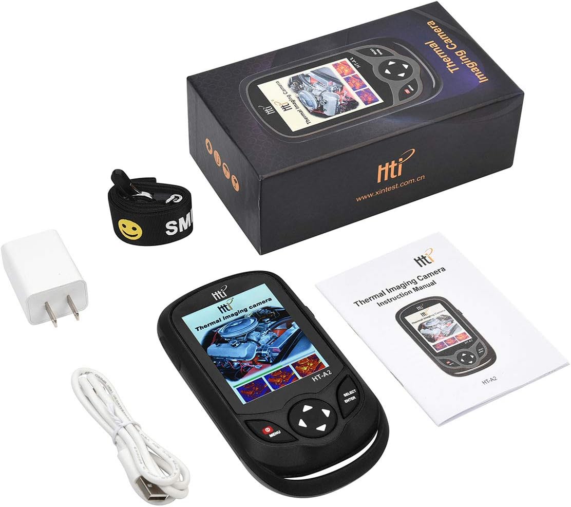 320 x 240 IR Resolution Thermal Camera, Pocket-Sized Infrared Camera with 76800 Pixels Real-Time Thermal Image, Temperature Measurement Range -4&deg;F to 572&deg;F, Mini IR Thermal Imager, Hti-Xintai