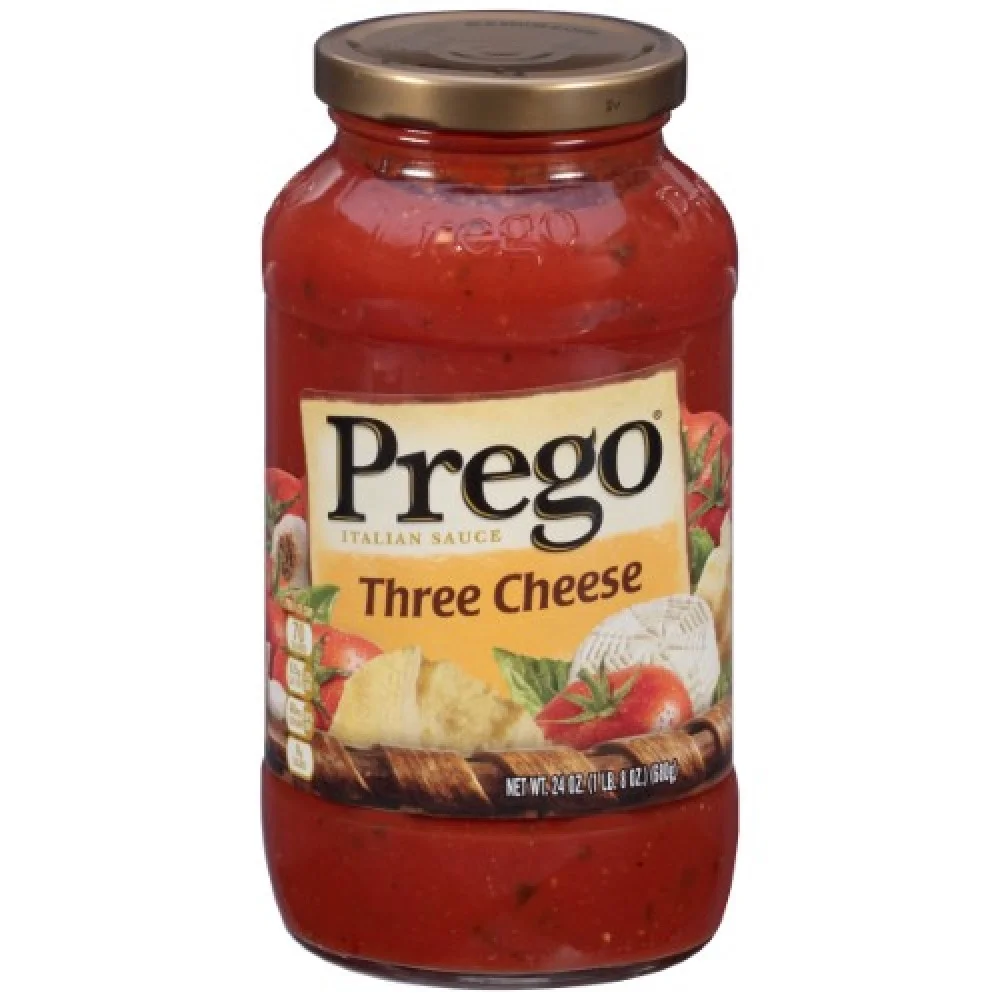 Prego Three Cheese Italian Sauce 24oz (Pack of 18)