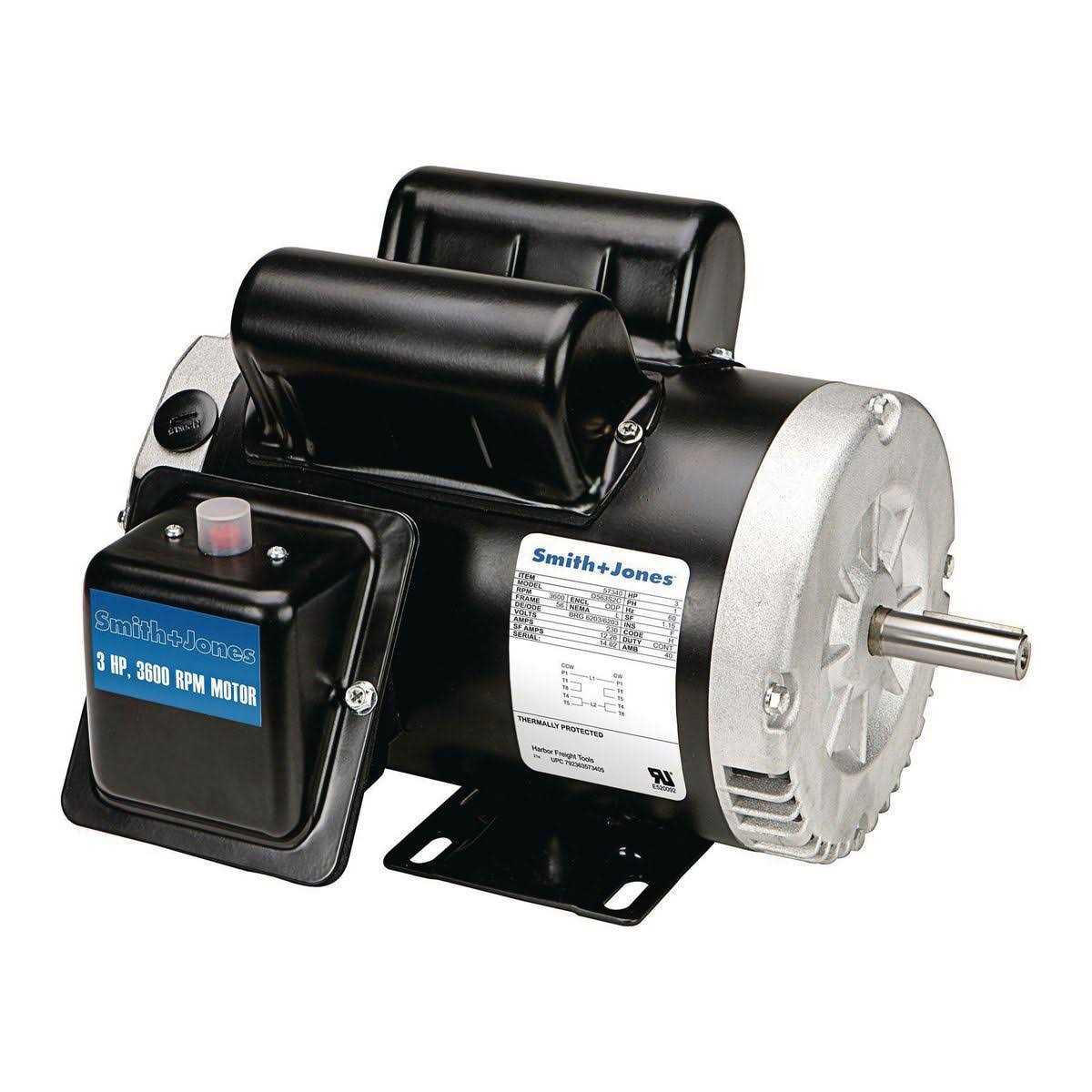 Smith + Jones 3 HP Compressor Duty Motor - Shop Hardware Tools Online Store