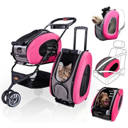 ibiyaya 5-in-1 Pet Carrier with Backpack, Pet Carrier Stroller, Shoulder Strap