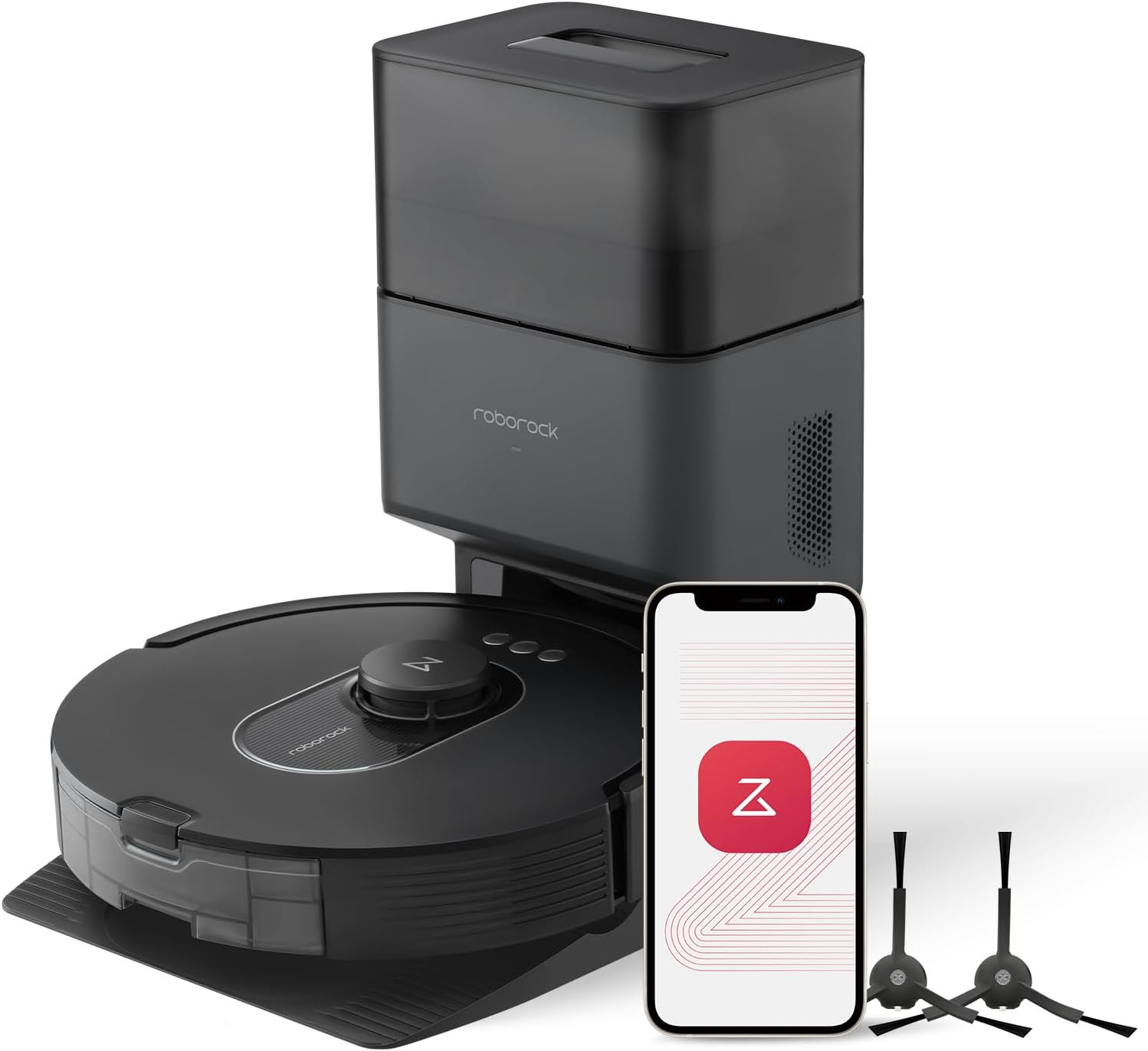 roborock Q5 Max+ Robot Vacuum with Self-Empty Dock, 5500 Pa Suction with Side Brushes Replacement (2 Pieces)