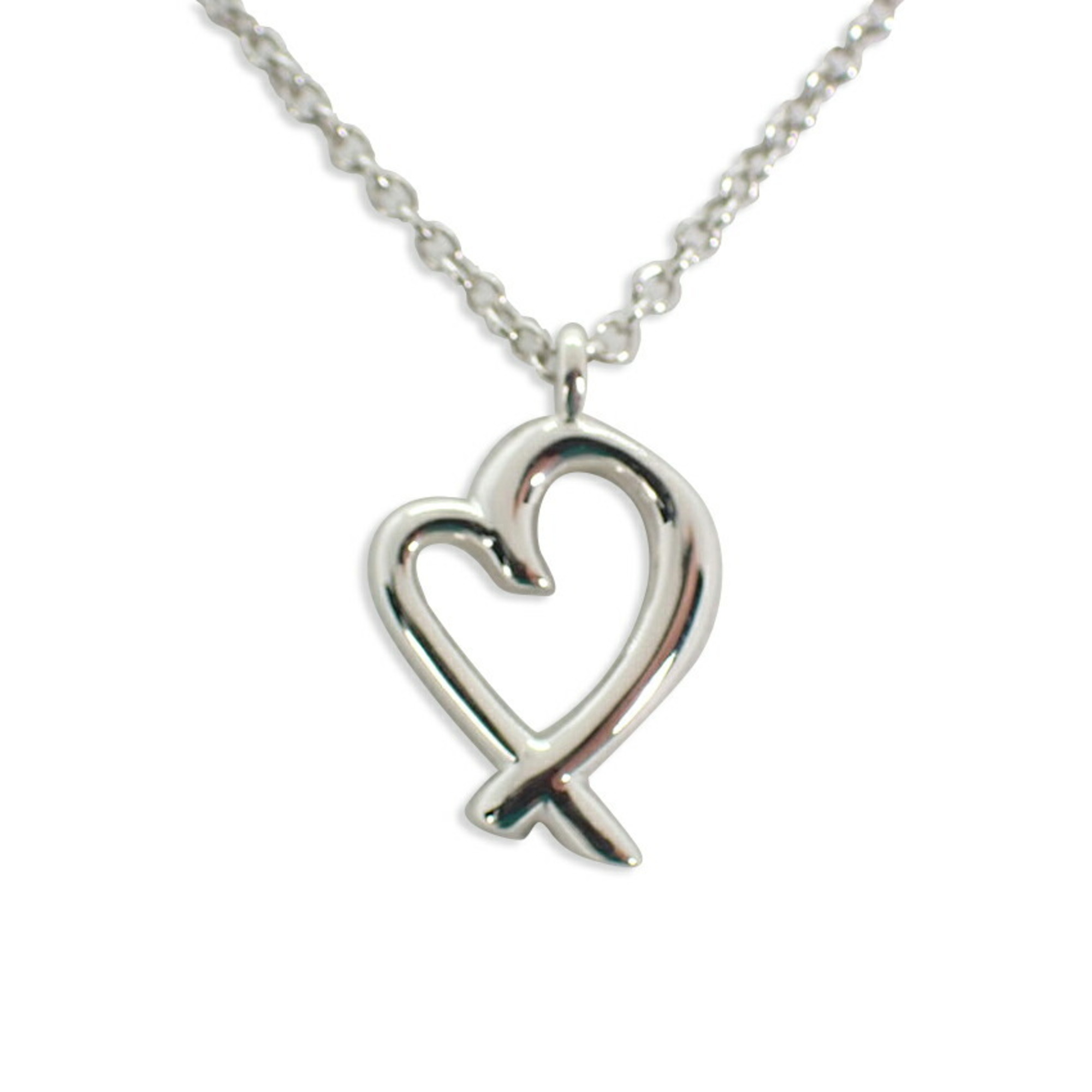 Pre-Owned TIFFANY 925 Loving Heart Pendant Necklace (Good)