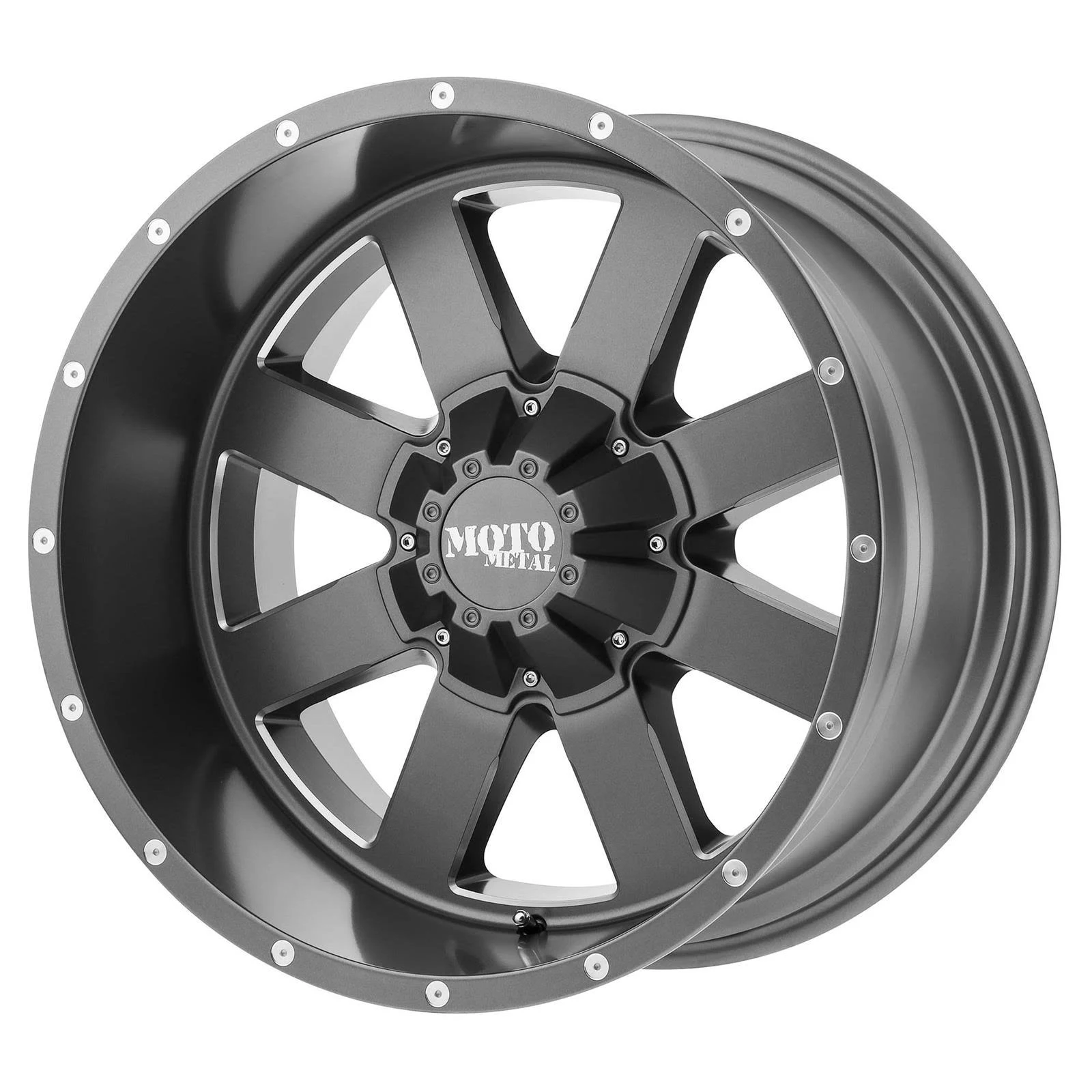 Moto Metal MO962 18x12 8x165.1 -44mm Satin Gray Wheel Rim