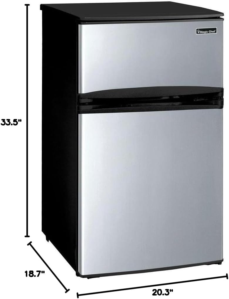 Magic Chef 3.1 cu. ft. Mini Refrigerator in Stainless Look (Stainless Steel)