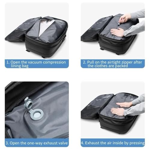 Vacpack Backpack Travel with Vacuum Women Men, Water Resistant & Anti Theft Vacpack Backpack Luggage for Traveling Carry On
