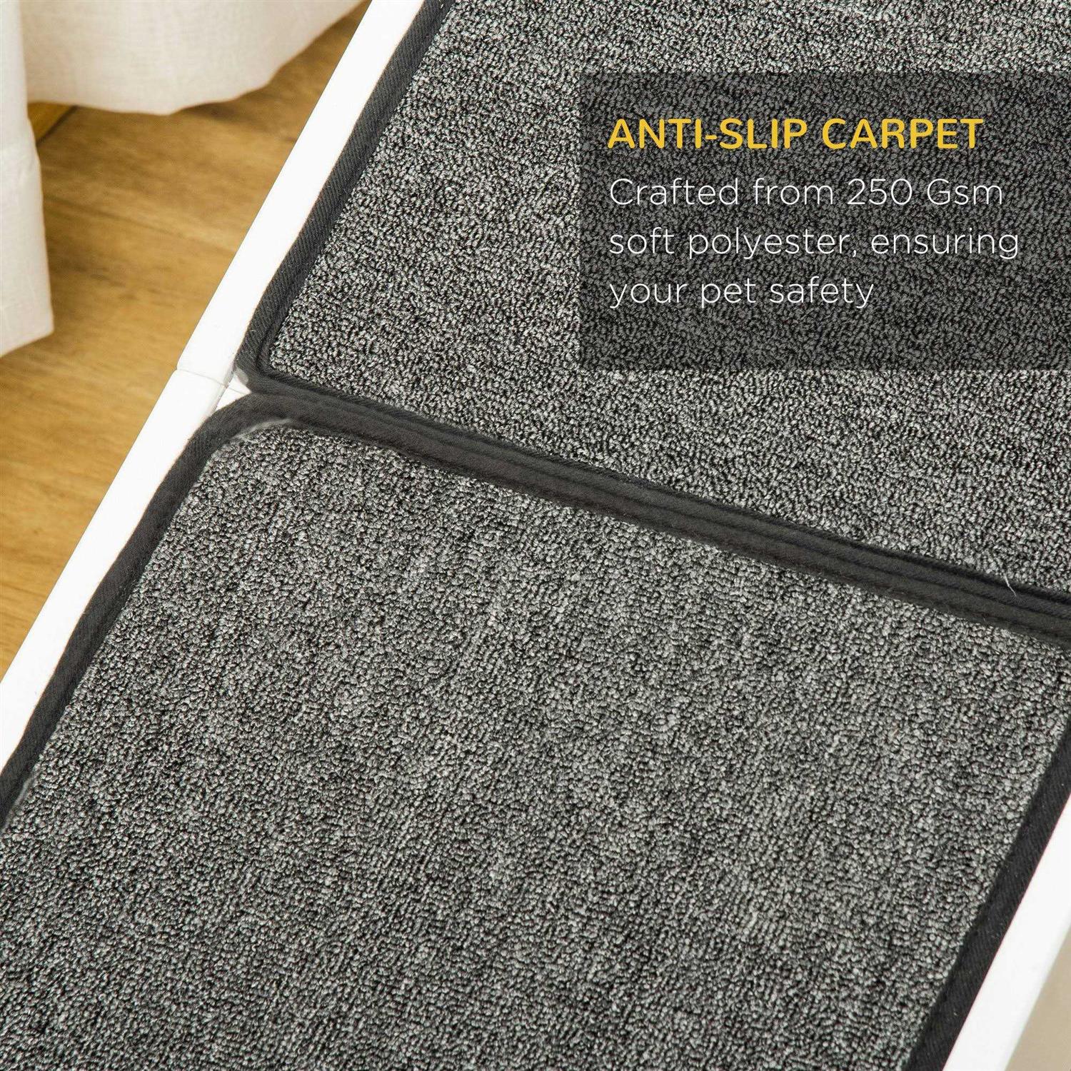 PawHut Pet Ramp, Dog Bed Ramp for Dogs with Non-Slip Carpet and Top Platform - Pet Supplies online store
