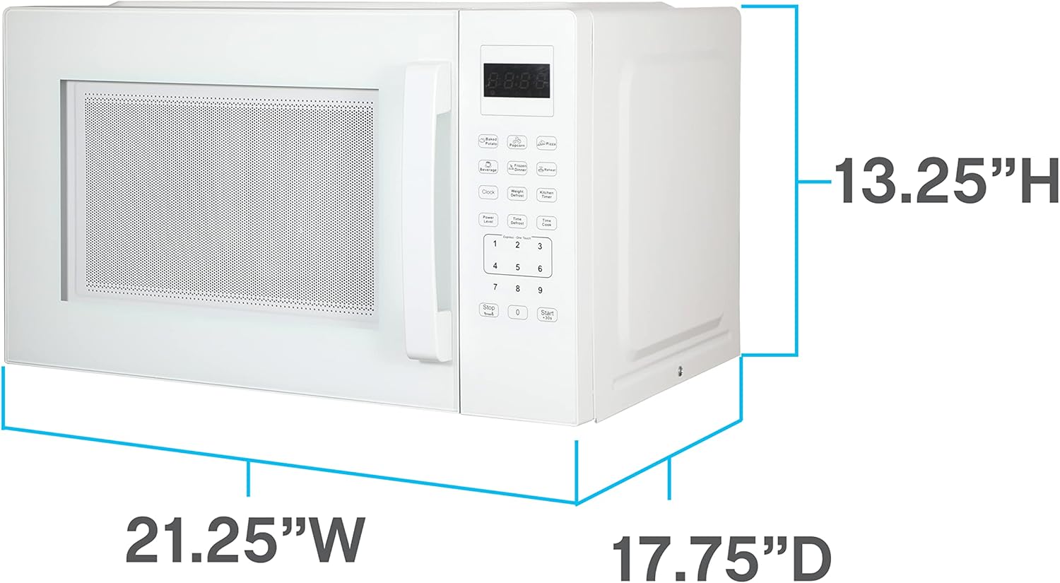 Avanti MT150V0W Microwave Oven, 1.4-Cu.Ft, White