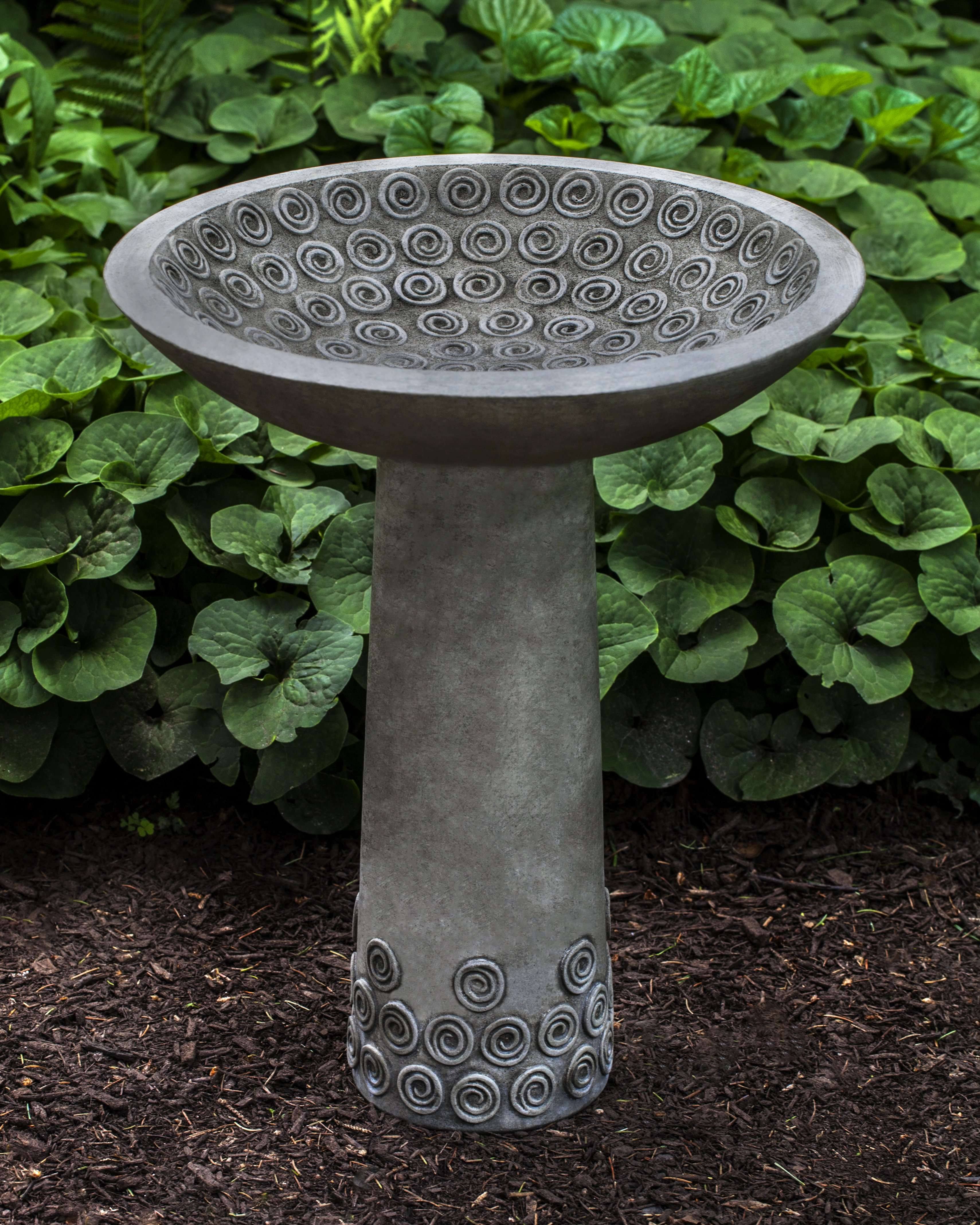 Campania International Cirrus Birdbath - Alpine Stone