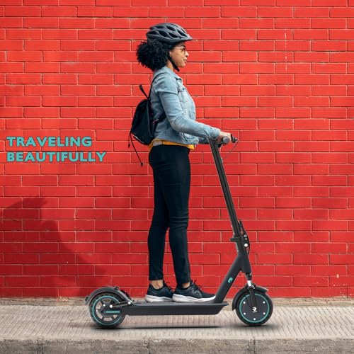 Electric Scooter for Adults Long Range Miles, 500/600W Motor & 10" Vacuum Tires, Foldable Design with Dual Disc Brakes, Smart App Control
