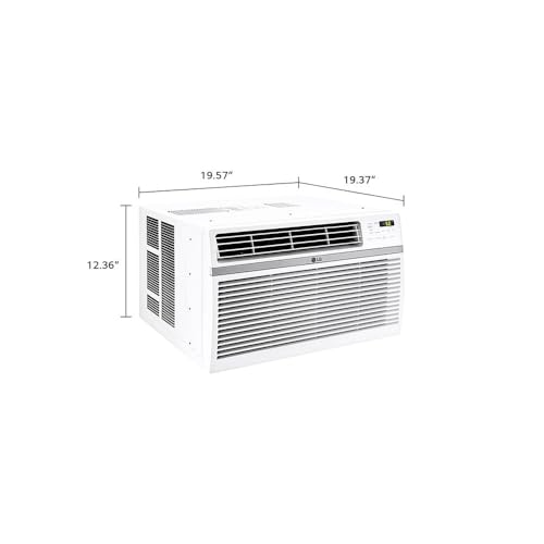 LG LW1017ERSM1 10,000 BTU Smart Window Air Conditioner, 115V, 450 Sq. Ft, Smartphone and Voice Control, ThinQ Enabled, Compatible with Alexa and Hey Google, 3 Cool & Fan Speeds