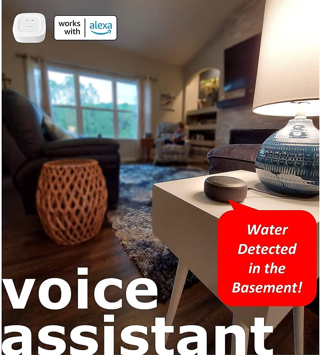 Smart Water Leak Sensor 3 Pack, YoLink 1/4 Mile World's Longest Range Wireless Water Sensor Works with Alexa IFTTT, Water Leak Detector with App Notifications, Remote Monitoring - YoLink Hub Required