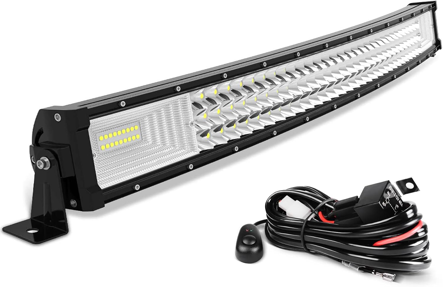 AUTOSAVER88 22 Inch LED Light Bar Triple Row Curved Flood Spot Combo Beam 270W 27000LM Off Road Driving Lights 24 with Mounting Bracket for Jeep Trucks Boats SUV ATV UTV Cars Pack of 2