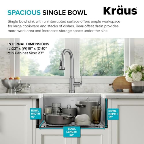 KRAUS Kore Workstation Stainless Steel Kitchen Sink