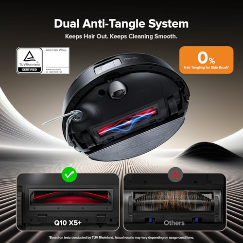 roborock Q8 Max Robot Vacuum and Mop Cleaner, DuoRoller Brush, 5500Pa Strong Suction, Lidar Navigation, Obstacle Avoidance, Multi-Level Mapping, Perfect for Pet Hair