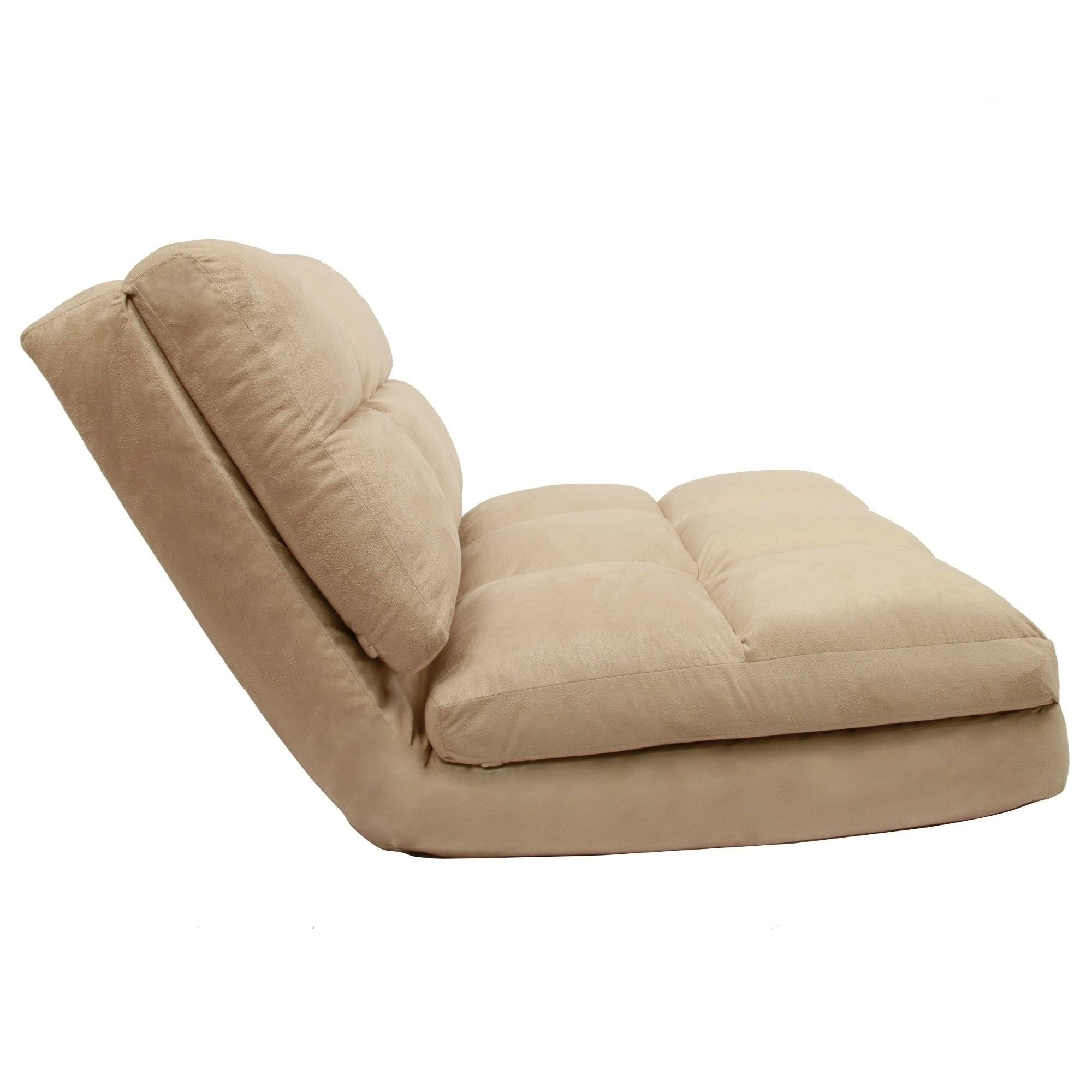 Loungie Microsuede 5-Position Convertible Flip Chair/ Sleeper (Purple)
