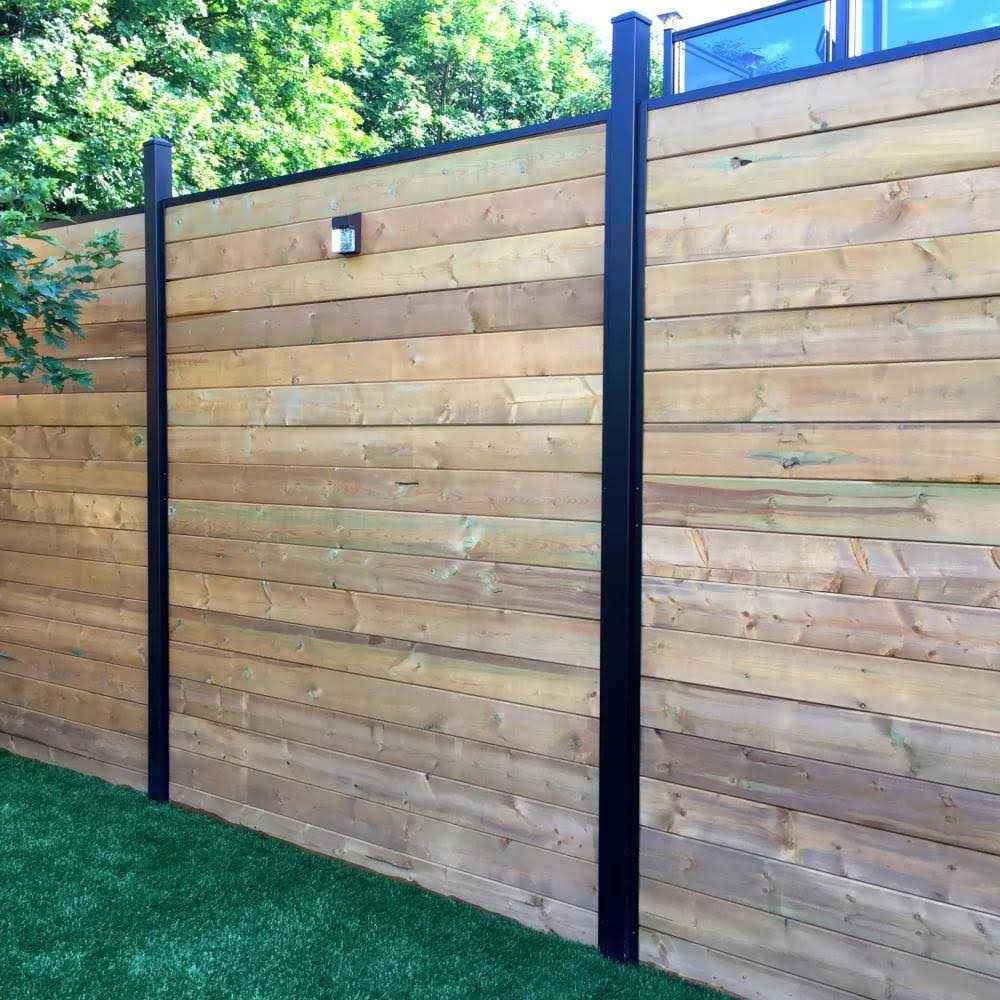 6-ft H x 1-1/2-in W Black Aluminum Privacy Fence Channel Kit - Shop Hardware Tools Online Store
