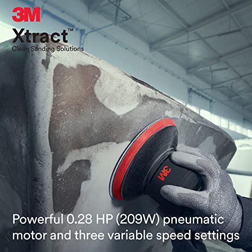 3M Random Orbital Sander, Xtract Pneumatic, Ergonomic and Lightweight ROS