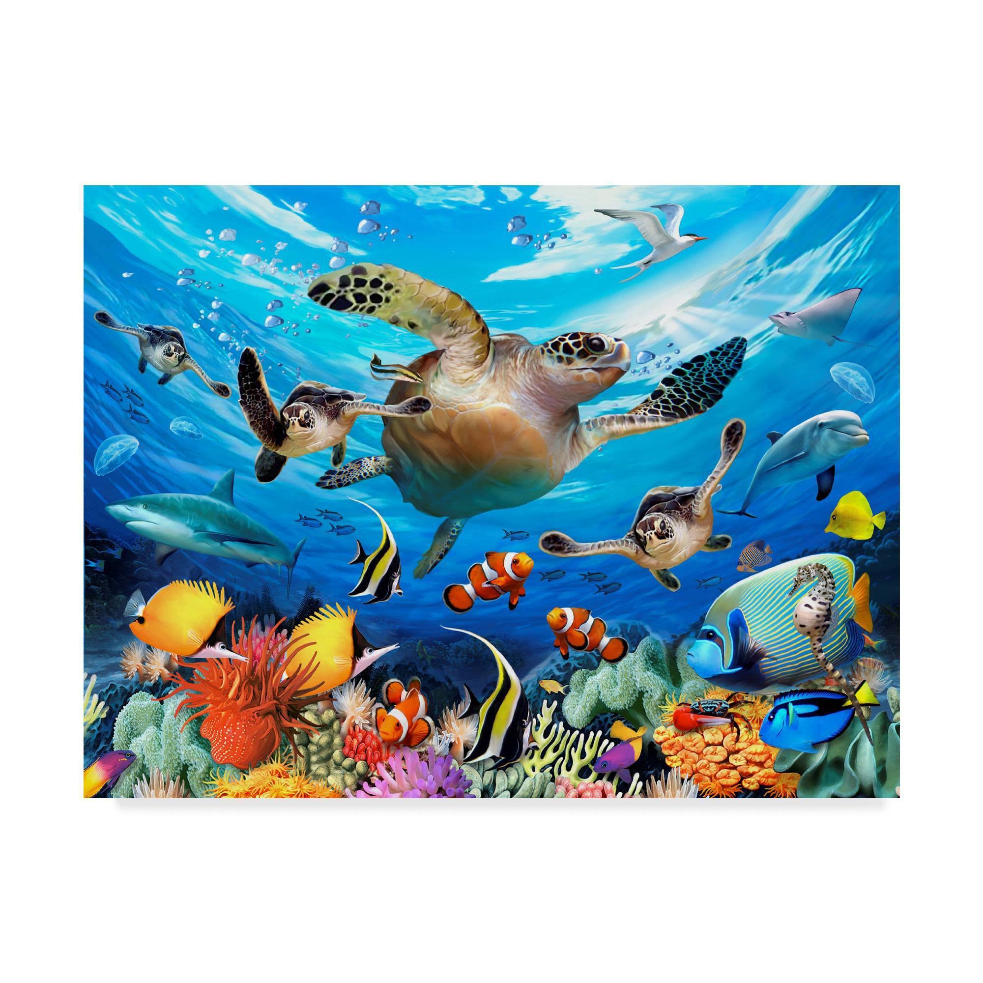 Howard Robinson &Large Turtle& Canvas Art (24 in. W x 18 in. H)