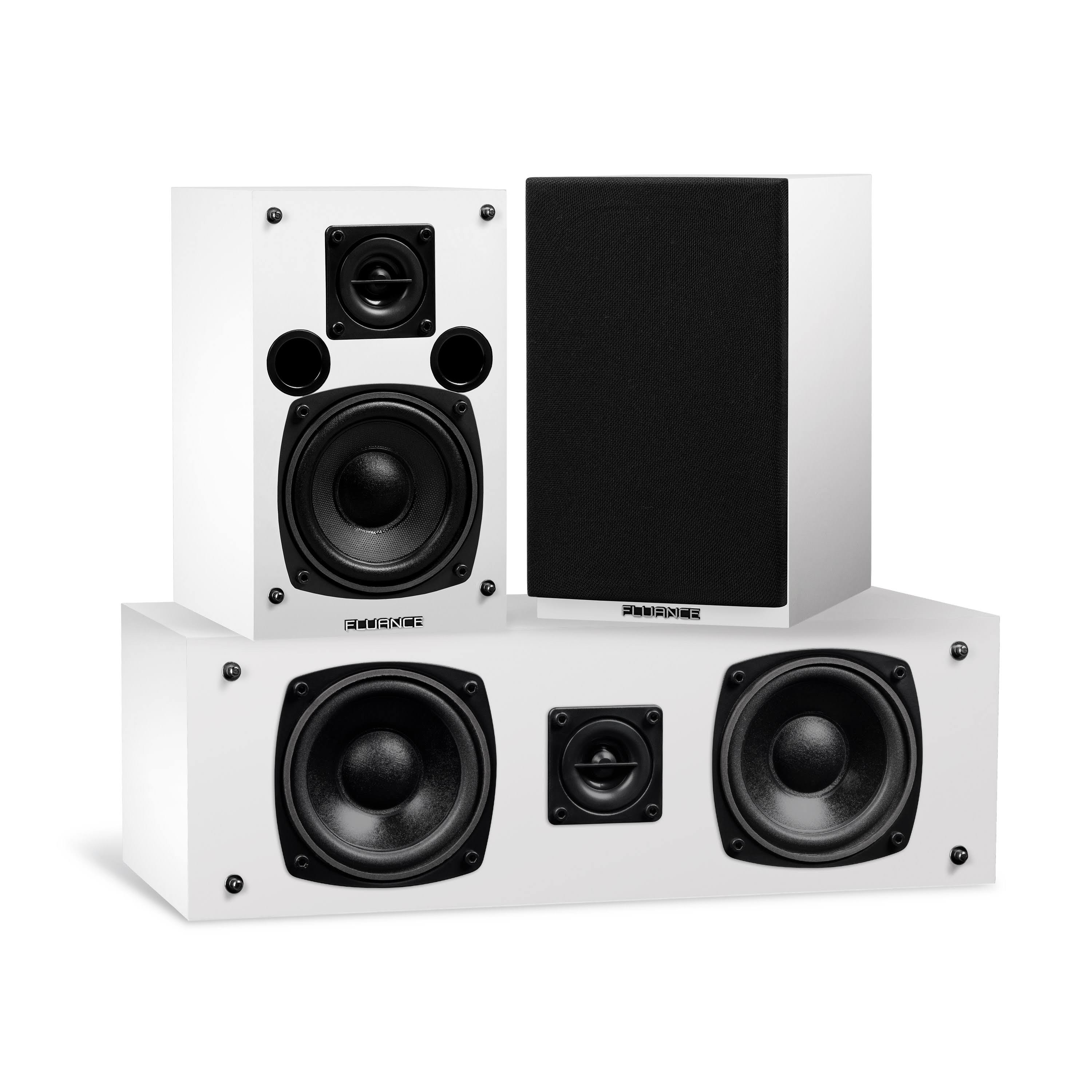 Fluance Elite High Definition Surround Sound Home Theater 7.1 Speaker System - White (SX71WHR)