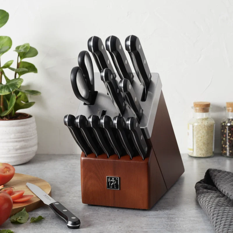 Henckels 14pc Knife Set in Self-Sharpening Block, Solution Series