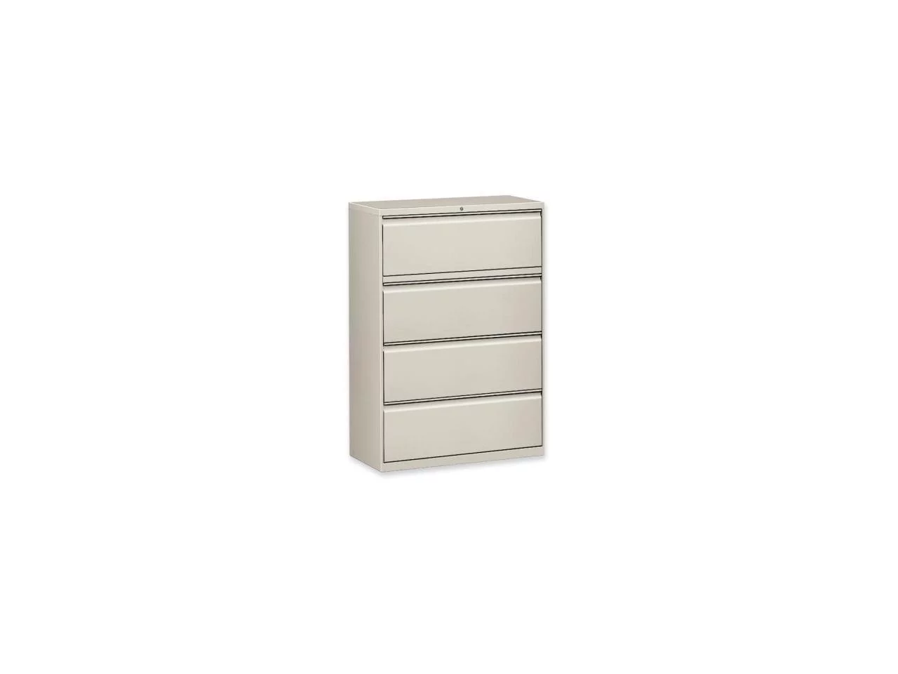 Lorell Lateral File 4-Drawer 42"x18-5/8"x52-1/2" Lt Gray 60436