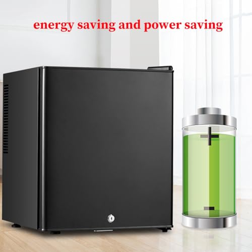 GIZNXBA Skincare Fridge Black, Mini Fridge Skincare, Single Door Compact Refrigerator, Energy Saving, Mini Refrigerator Adjustable Thermostat, Mini Fridge For Bedroom, Dorm, Office
