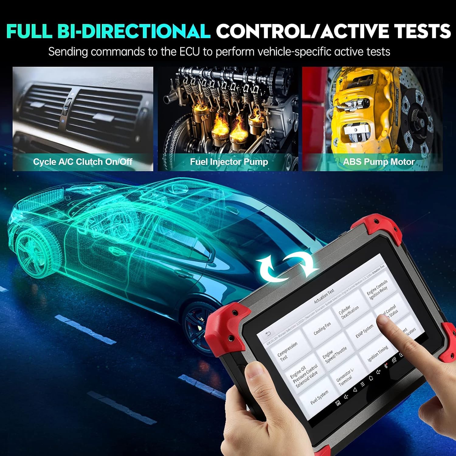 XTOOL D7 Diagnostic Scan Tool, 2022 Newest, Bi-Directional Control, 28+ Services, All System Diagnostic, Key Programming, Power Balance, EVAP Test, ABS Bleed, Injector Coding, Oil Reset, EPB, SAS, DPF
