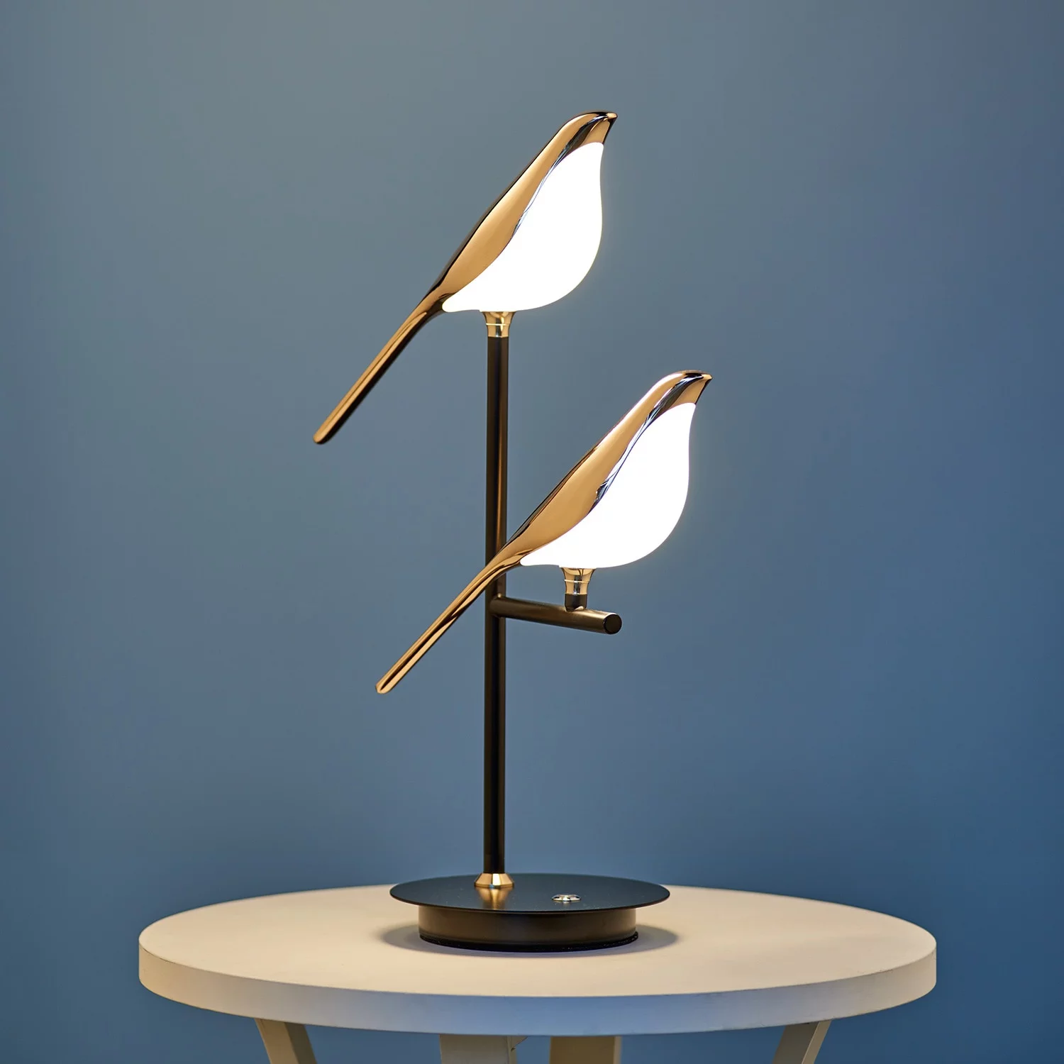 Art & Artifact Gold Bird Lamp, Art Deco Table Lamp, Modern Design Bedside Lamp