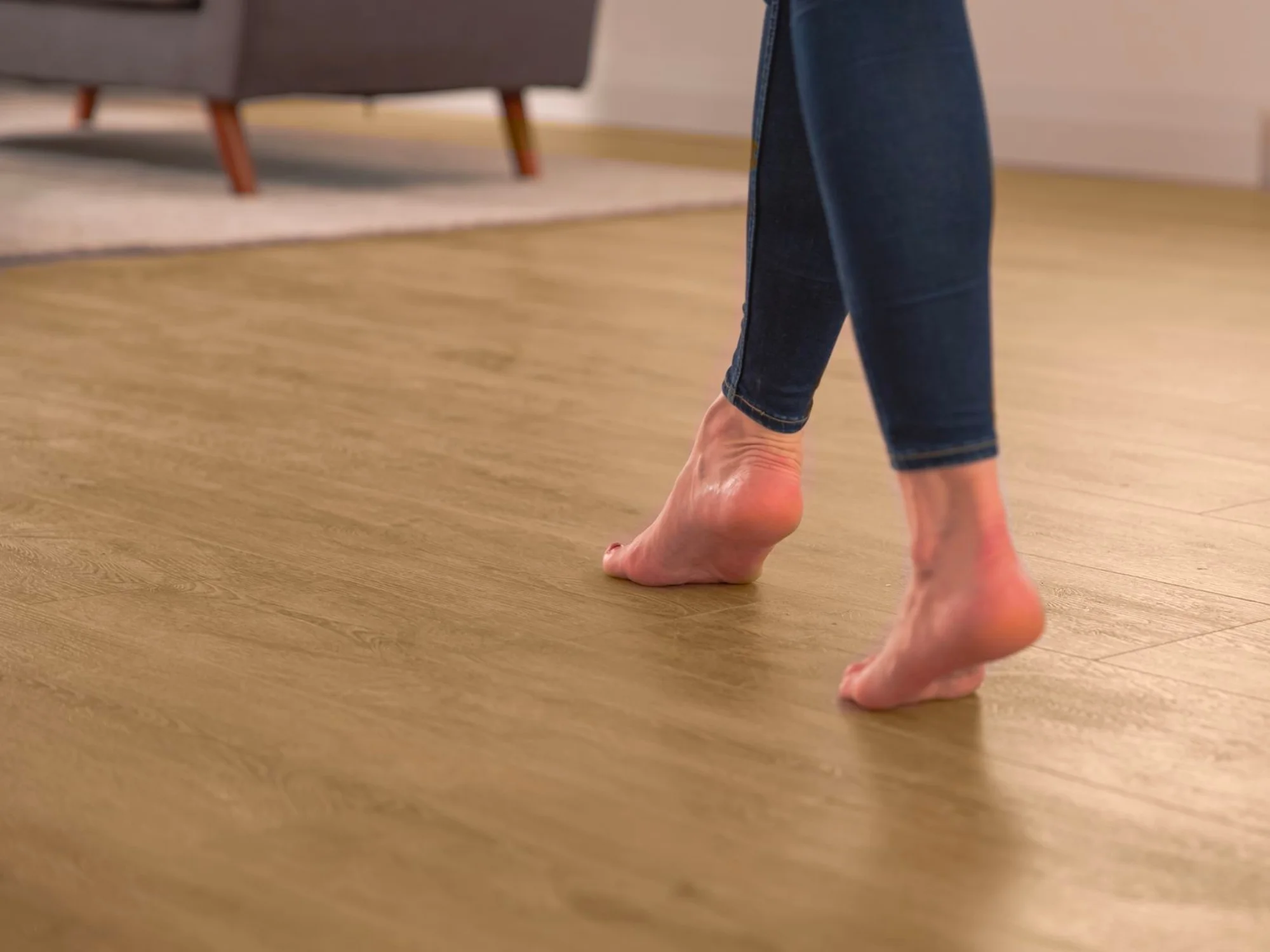 Stone Composite LVP Flooring 5MM-Natural Oak 1000 Sq ft Room