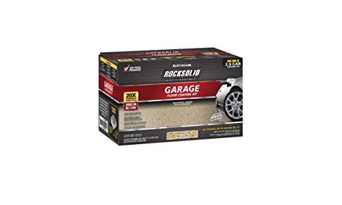 Rust-Oleum 293513 RockSolid Polycuramine Garage Floor Coating, 2.5 Car Kit, High Gloss Gray
