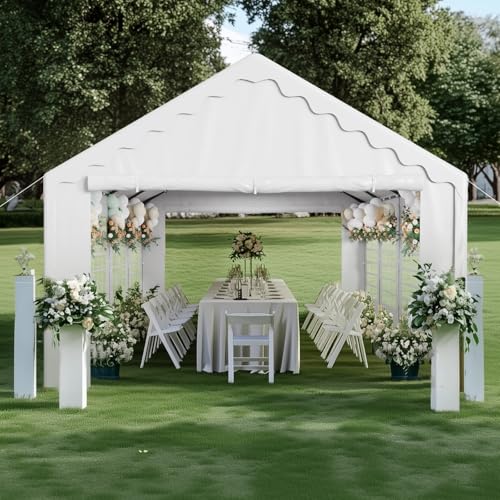 GREEN PARTY 20x40FT Party Tent Heavy Duty, Large Wedding Event Shelters with 7 Carry Bags & Removable Sidewalls, Outdoor Canopy Gazebo Commercial Tents for Parties Carport Camping Garden Patio