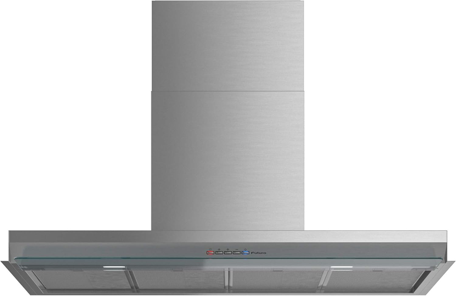 Futuro Futuro Shade 36 Inch Wall-mount/In-Cabinet Modern Range Hood - Italian Desing Vent Hood - Stainless Steel & Flip Glass, LED, Ultra-Quiet, with Blower