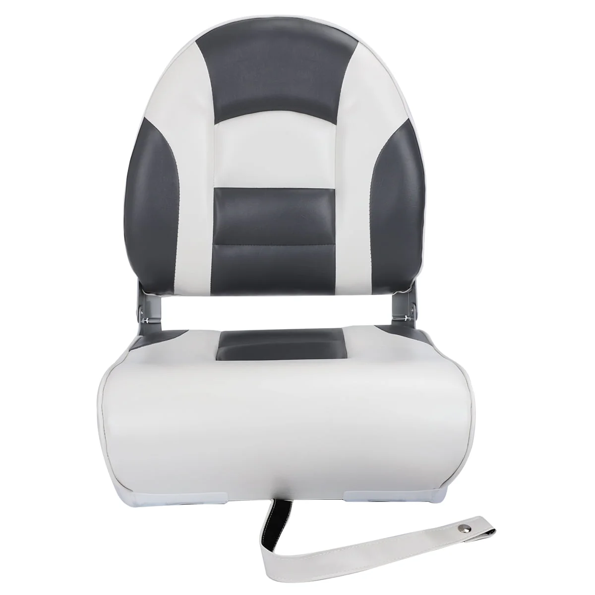 NORTHCAPTAIN S1 Pro Premium High Back Folding Boat Seat,Stainless Steel Screws Included,Charcoal/Black(2 Seats)