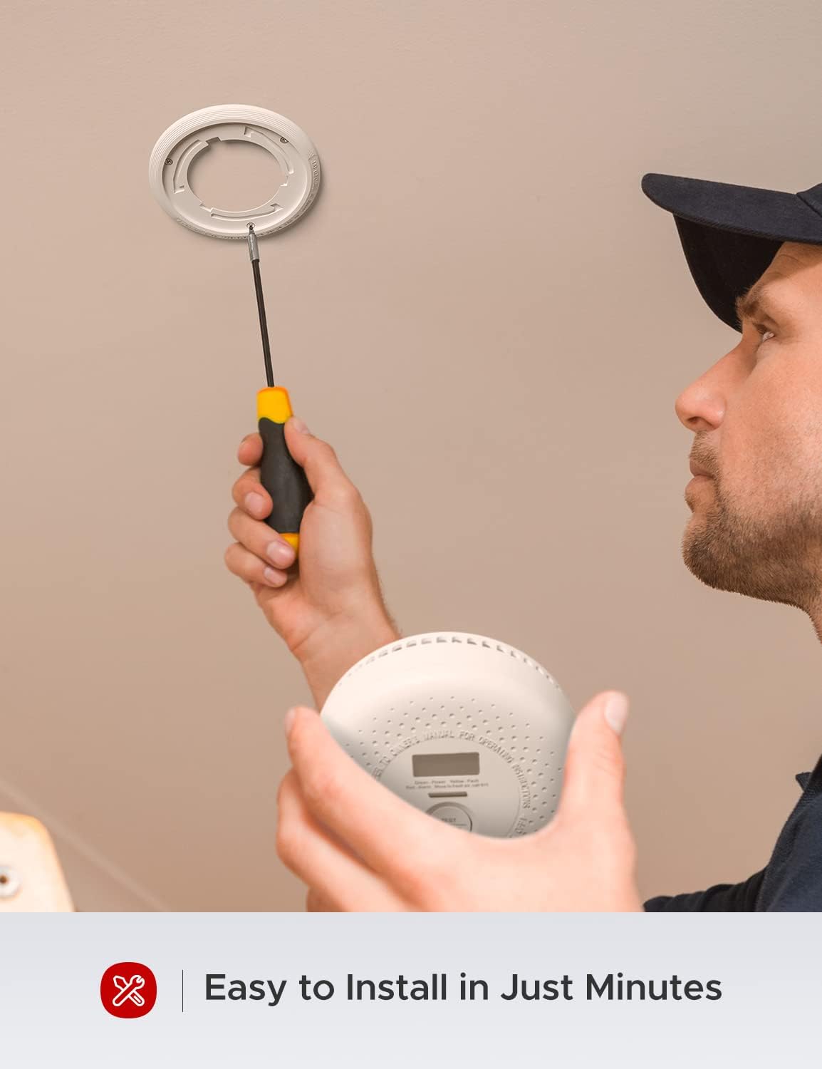 X-Sense 10 Year Battery (Not Hardwired) Smoke and Carbon Monoxide Detector with LCD Display, Dual Sensor Smoke CO Alarm Complies with UL 217 & UL 2034 Standards, Auto-Check, SC01